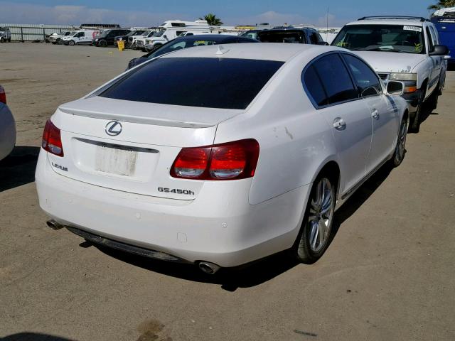 JTHBC96S175007418 - 2007 LEXUS GS 450H WHITE photo 4