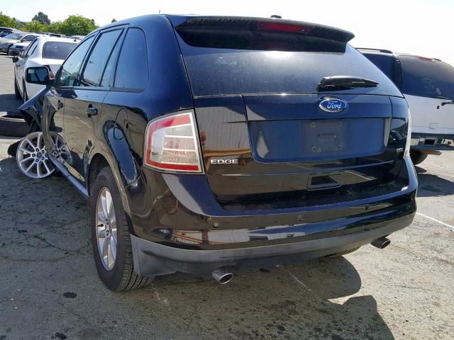 2FMDK3JC3ABA87152 - 2010 FORD EDGE SEL BLACK photo 3