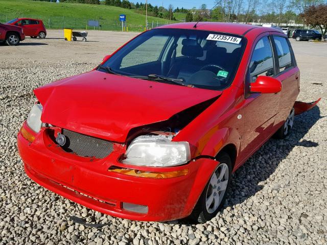 KL1TD66677B780049 - 2007 CHEVROLET AVEO BASE Qırmızı foto 2