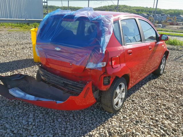 KL1TD66677B780049 - 2007 CHEVROLET AVEO BASE Qırmızı foto 4