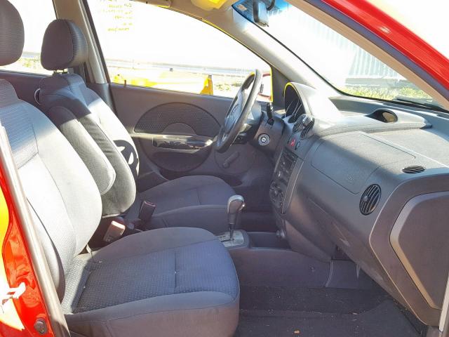 KL1TD66677B780049 - 2007 CHEVROLET AVEO BASE Qırmızı foto 5