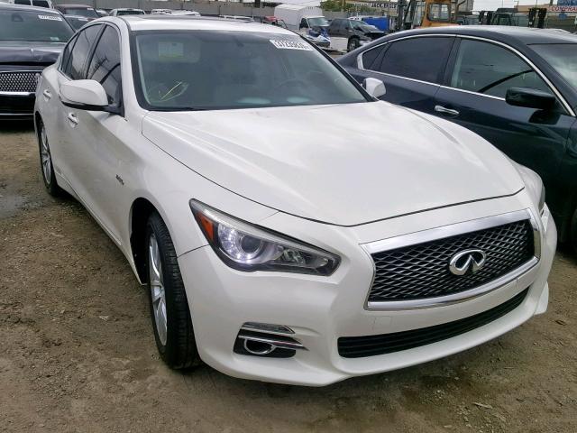 JN1AV7AP1EM690368 - 2014 INFINITI Q50 HYBRID WHITE photo 1