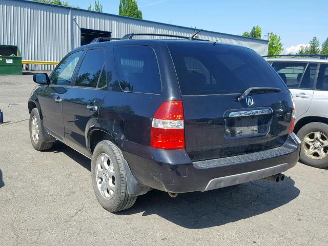 2HNYD18691H507525 - 2001 ACURA MDX TOURIN BLACK photo 3