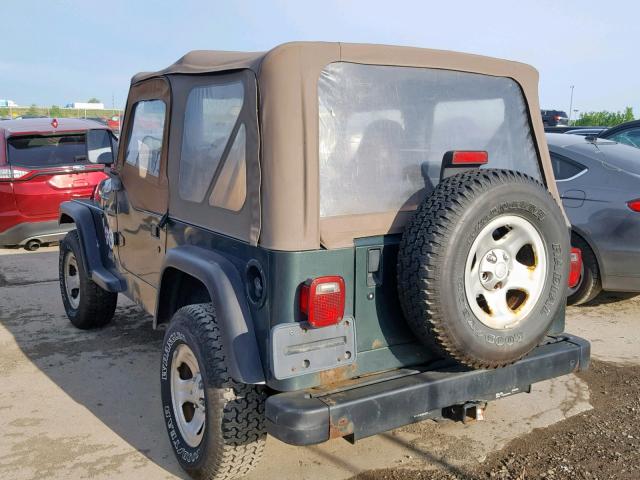 1J4FA39SX2P727390 - 2002 JEEP WRANGLER / GREEN photo 3