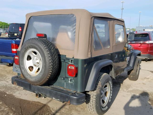 1J4FA39SX2P727390 - 2002 JEEP WRANGLER / GREEN photo 4