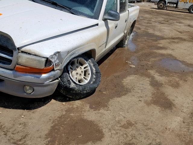 1B7HG2AZ9YS791359 - 2000 DODGE DAKOTA QUA WHITE photo 9