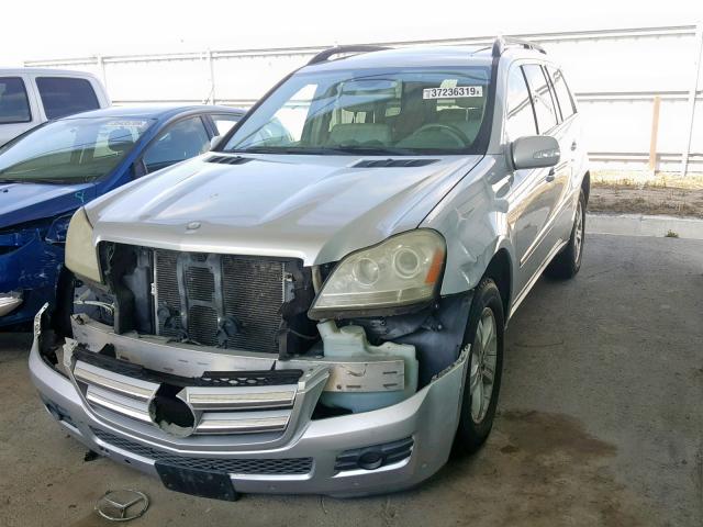 4JGBF71E37A147892 - 2007 MERCEDES-BENZ GL 450 4MA SILVER photo 2