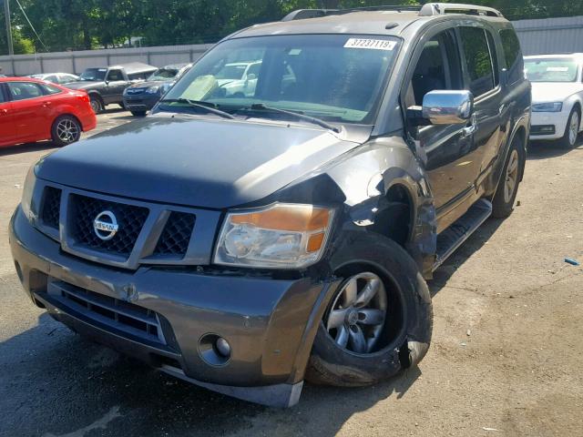 5N1BA08D98N624970 - 2008 NISSAN ARMADA SE GRAY photo 2