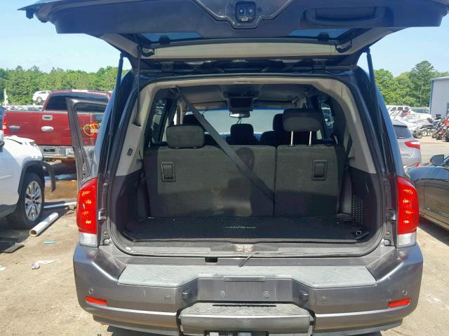 5N1BA08D98N624970 - 2008 NISSAN ARMADA SE GRAY photo 9