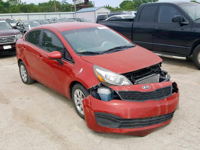 KNADM4A39D6273881 - 2013 KIA RIO LX RED photo 1