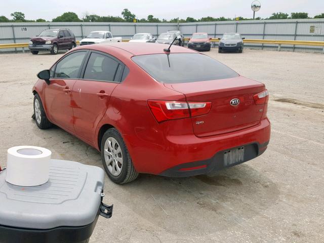 KNADM4A39D6273881 - 2013 KIA RIO LX RED photo 3