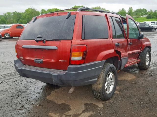 1J4GW48S03C613453 - 2003 JEEP GRAND CHER RED photo 4