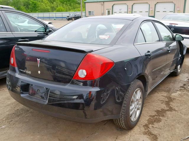 1G2ZF55B364212619 - 2006 PONTIAC G6 SE BLACK photo 4