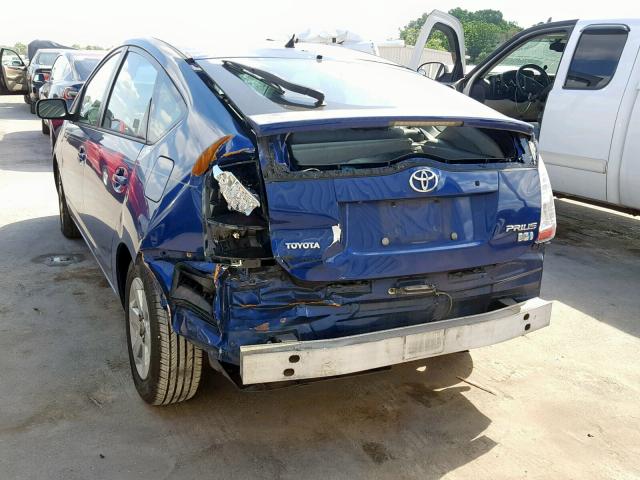 JTDKB20U787766389 - 2008 TOYOTA PRIUS BLUE photo 3