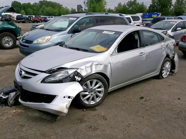 1YVHZ8DH0C5M17448 - 2012 MAZDA 6 I SILVER photo 2