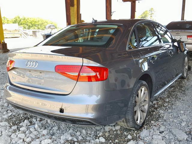 WAUAFAFL0EN012814 - 2014 AUDI A4 PREMIUM GRAY photo 4