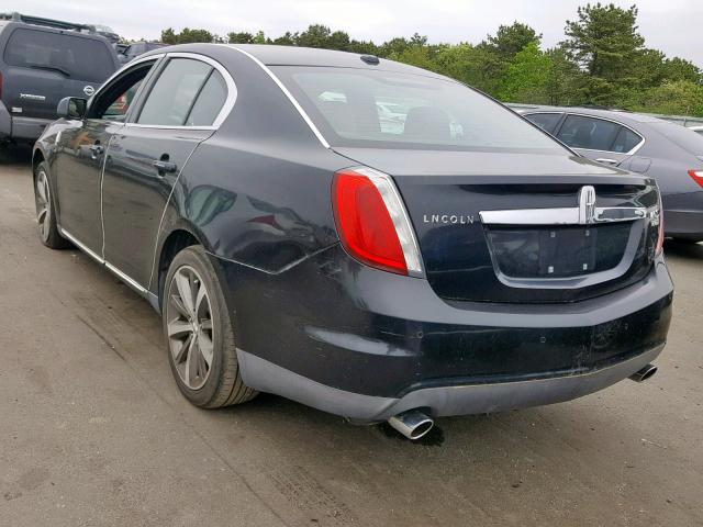 1LNHM94R09G604250 - 2009 LINCOLN MKS BLACK photo 3