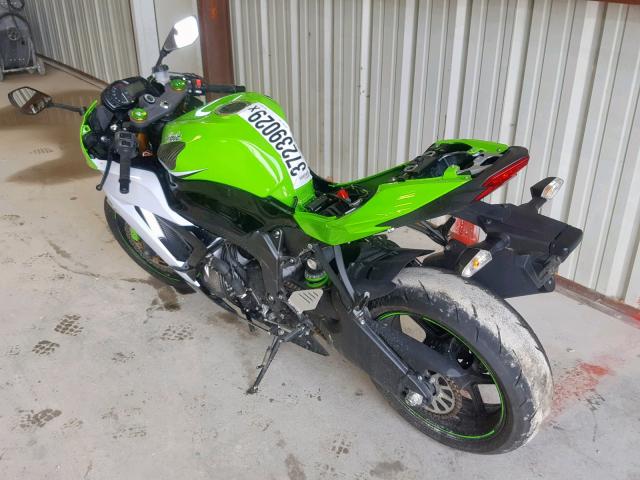 JKBZXJE1XFA015575 - 2015 KAWASAKI ZX636 E GREEN photo 3