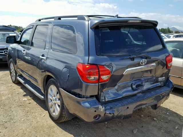 5TDYY5G16AS024485 - 2010 TOYOTA SEQUOIA PL BLUE photo 3