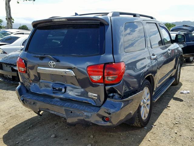 5TDYY5G16AS024485 - 2010 TOYOTA SEQUOIA PL BLUE photo 4