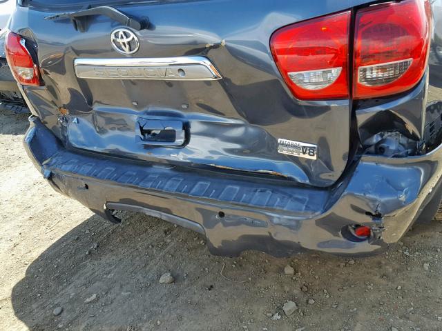 5TDYY5G16AS024485 - 2010 TOYOTA SEQUOIA PL BLUE photo 9