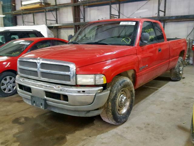 1B7KC23Z31J525412 - 2001 DODGE RAM 2500 RED photo 2