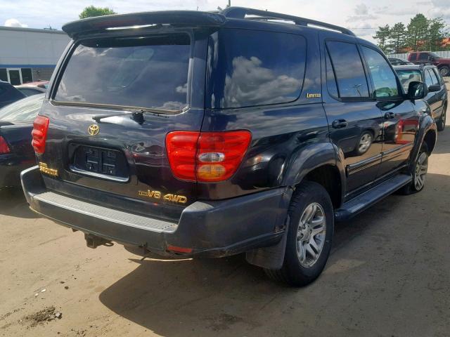 5TDBT48A93S139338 - 2003 TOYOTA SEQUOIA LI BLACK photo 4