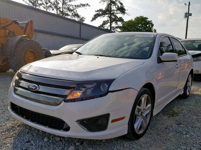 3FAHP0KC0CR228998 - 2012 FORD FUSION SPO WHITE photo 2