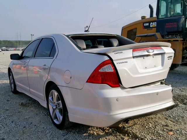 3FAHP0KC0CR228998 - 2012 FORD FUSION SPO WHITE photo 3