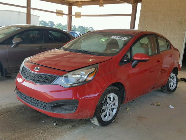 KNADM4A37C6071278 - 2012 KIA RIO LX RED photo 2