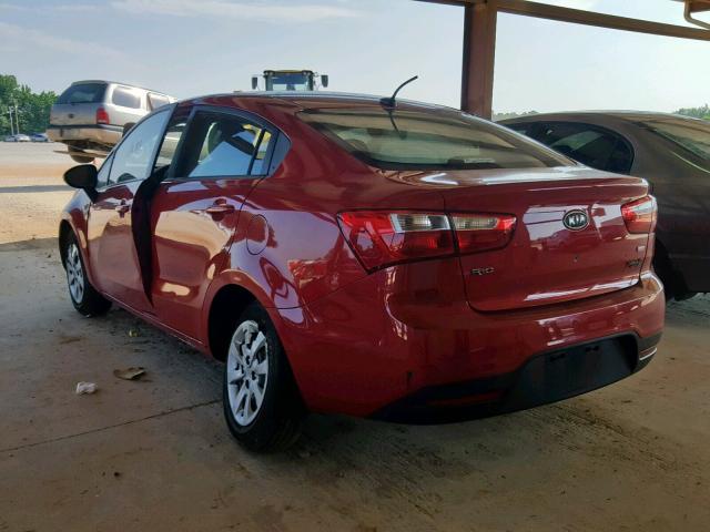 KNADM4A37C6071278 - 2012 KIA RIO LX RED photo 3