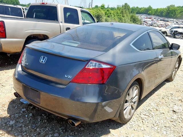 1HGCS22849A010836 - 2009 HONDA ACCORD EXL GRAY photo 4