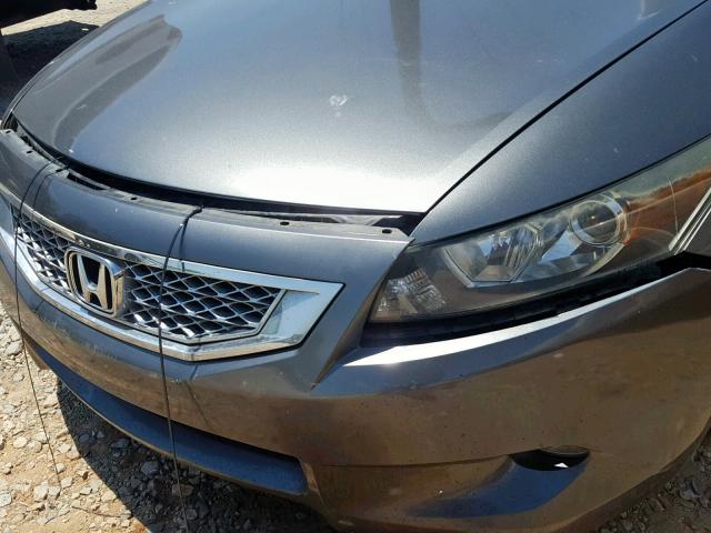 1HGCS22849A010836 - 2009 HONDA ACCORD EXL GRAY photo 9