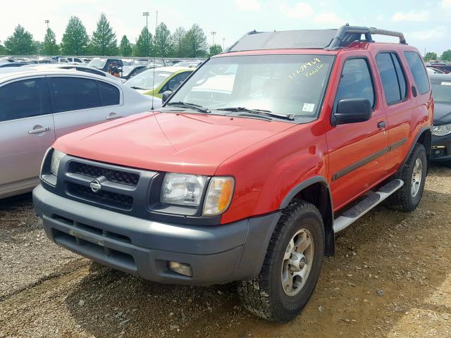 5N1ED28T31C533587 - 2001 NISSAN XTERRA XE RED photo 2