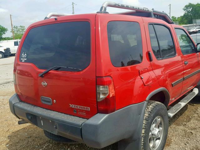 5N1ED28T31C533587 - 2001 NISSAN XTERRA XE RED photo 9