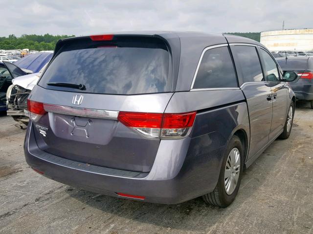 5FNRL5H27GB014605 - 2016 HONDA ODYSSEY LX GRAY photo 4