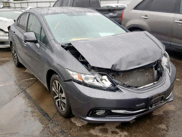 2HGFB2F93DH553718 - 2013 HONDA CIVIC EXL GRAY photo 1