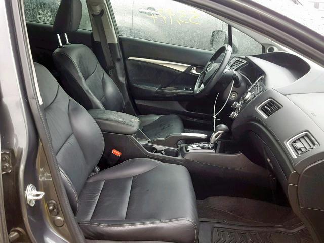 2HGFB2F93DH553718 - 2013 HONDA CIVIC EXL GRAY photo 5