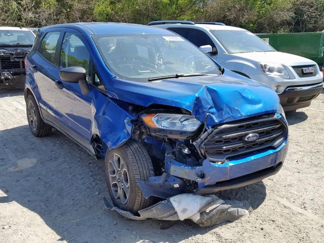 MAJ3P1REXJC204243 - 2018 FORD ECOSPORT S BLUE photo 1