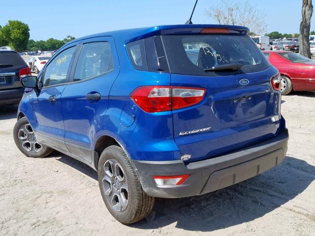 MAJ3P1REXJC204243 - 2018 FORD ECOSPORT S BLUE photo 3