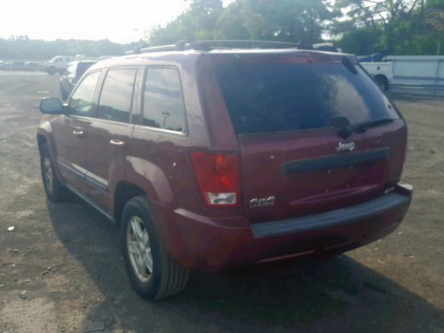 1J8GR48K57C583684 - 2007 JEEP GRAND CHER BURGUNDY photo 3