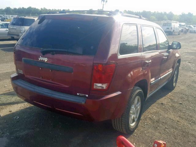 1J8GR48K57C583684 - 2007 JEEP GRAND CHER BURGUNDY photo 4