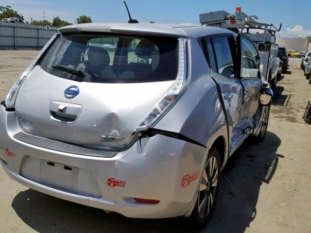 1N4BZ0CP1HC302758 - 2017 NISSAN LEAF S SILVER photo 4