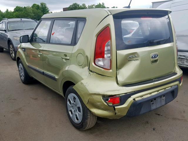 KNDJT2A58C7474503 - 2012 KIA SOUL GREEN photo 3