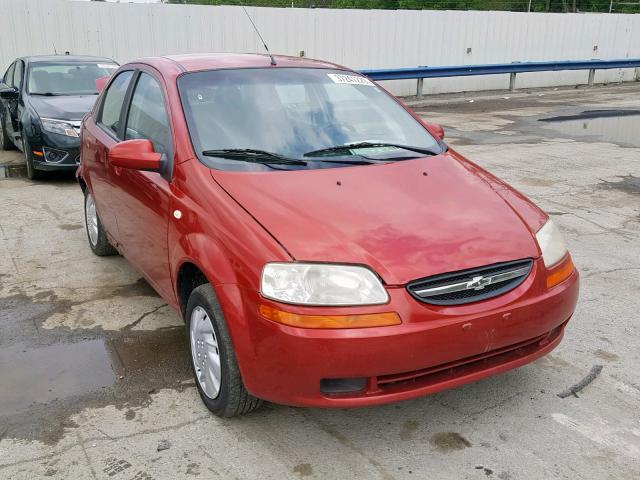 KL1TD56666B551855 - 2006 CHEVROLET AVEO BASE RED photo 1