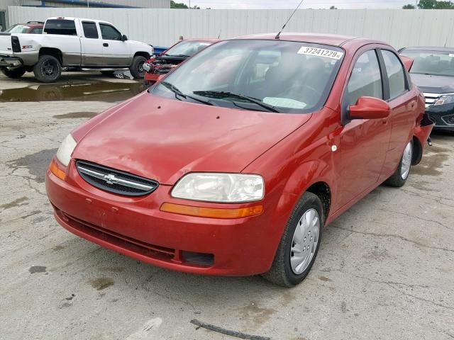 KL1TD56666B551855 - 2006 CHEVROLET AVEO BASE RED photo 2