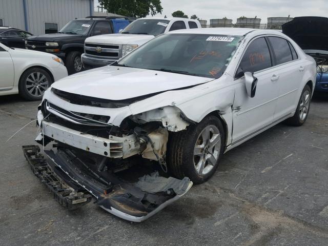 1G1ZC5EB3AF249499 - 2010 CHEVROLET MALIBU 1LT WHITE photo 2