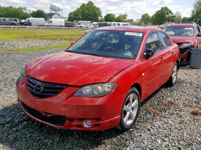 JM1BK123X41119576 - 2004 MAZDA 3 S RED photo 2