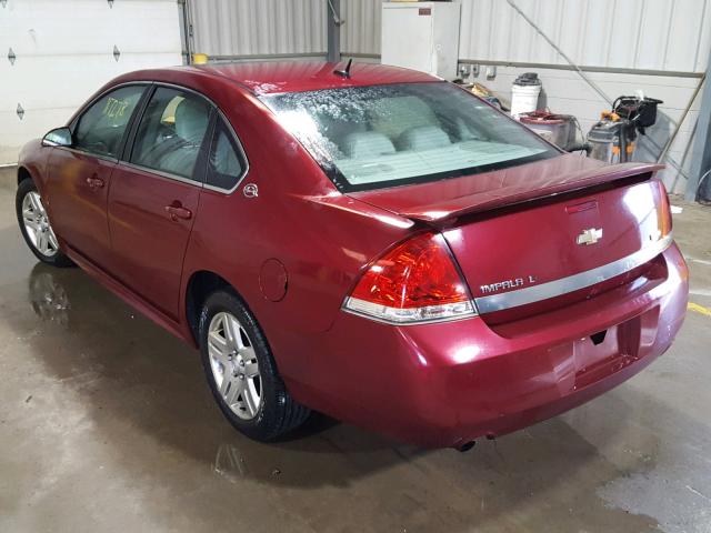 2G1WC57M391116617 - 2009 CHEVROLET IMPALA 2LT MAROON photo 3