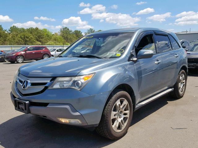 2HNYD28297H548717 - 2007 ACURA MDX BLUE photo 2